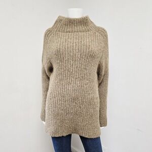 Four Objects Peru Sweater Size 2 M Ribbed Baby Alpaca Silk Womens Minimalist